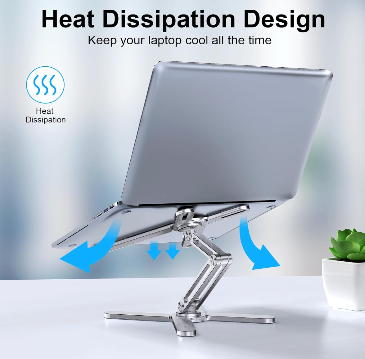 Ergonomic 360° Rotating Aluminum Laptop Riser