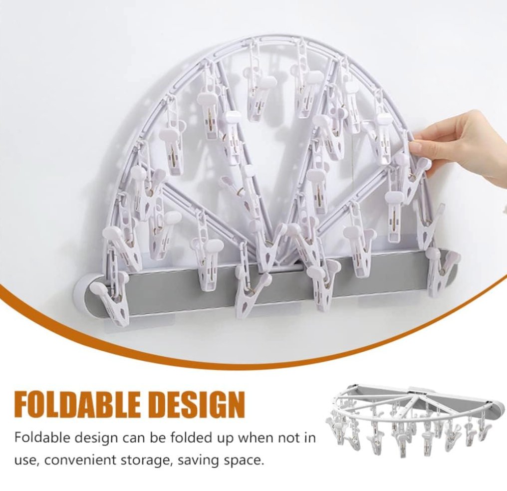 Wall Mounted Retractable Clothes Hangers Rack