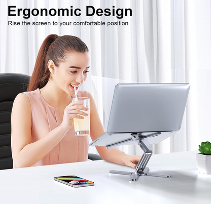 Ergonomic 360° Rotating Aluminum Laptop Riser