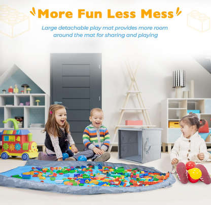 2-In-1 Canvas Toy Organizer Bag & Play Mat
