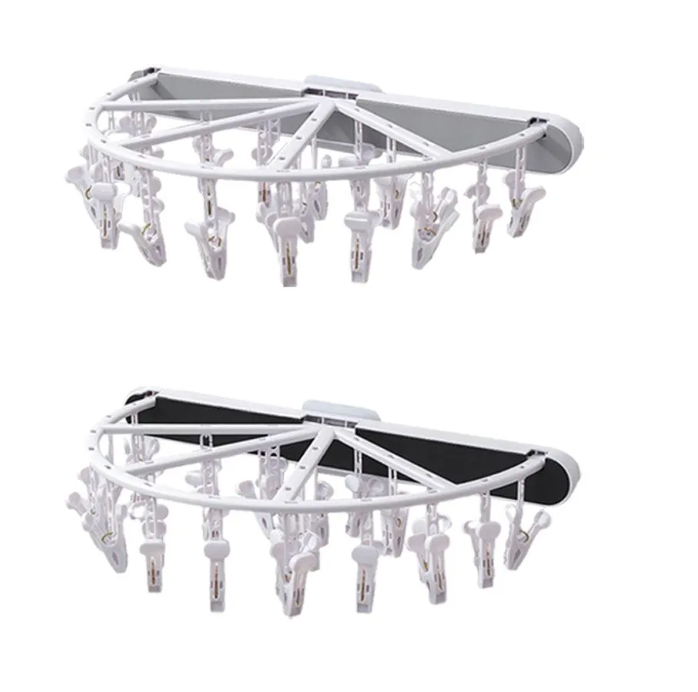 Wall Mounted Retractable Clothes Hangers Rack