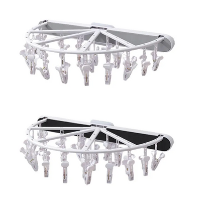Wall Mounted Retractable Clothes Hangers Rack