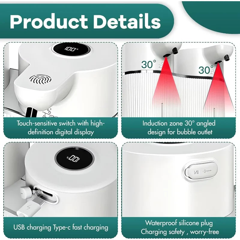 2 in 1 Wall Mounted Automatic Soap & Foam Dispenser
