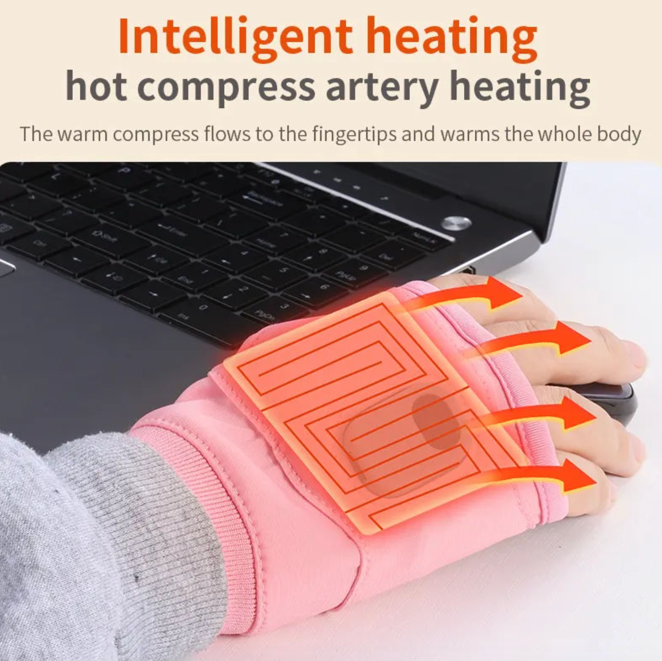 Rechargeable Heated Fingerless Gloves