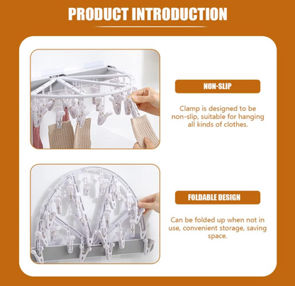 Wall Mounted Retractable Clothes Hangers Rack