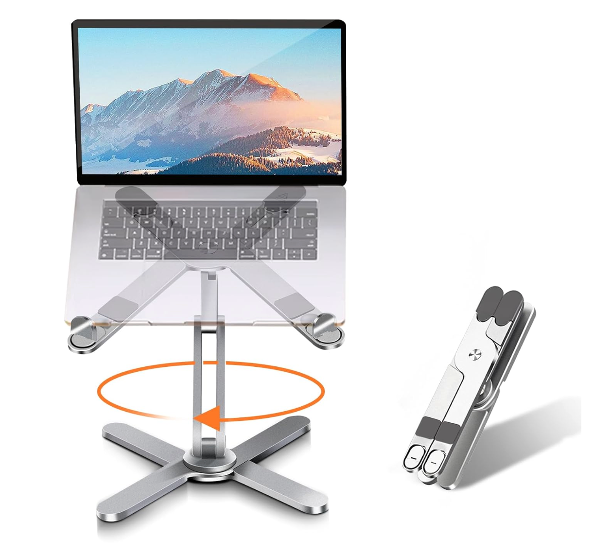 Ergonomic 360° Rotating Aluminum Laptop Riser