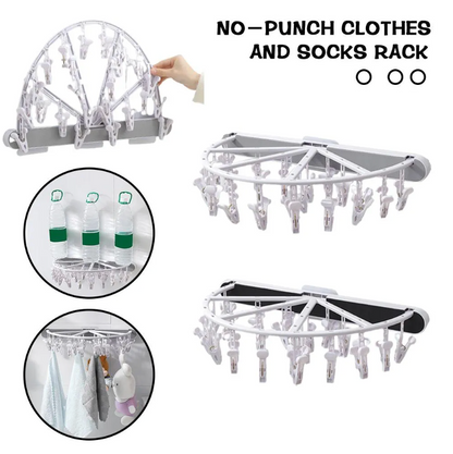 Wall Mounted Retractable Clothes Hangers Rack