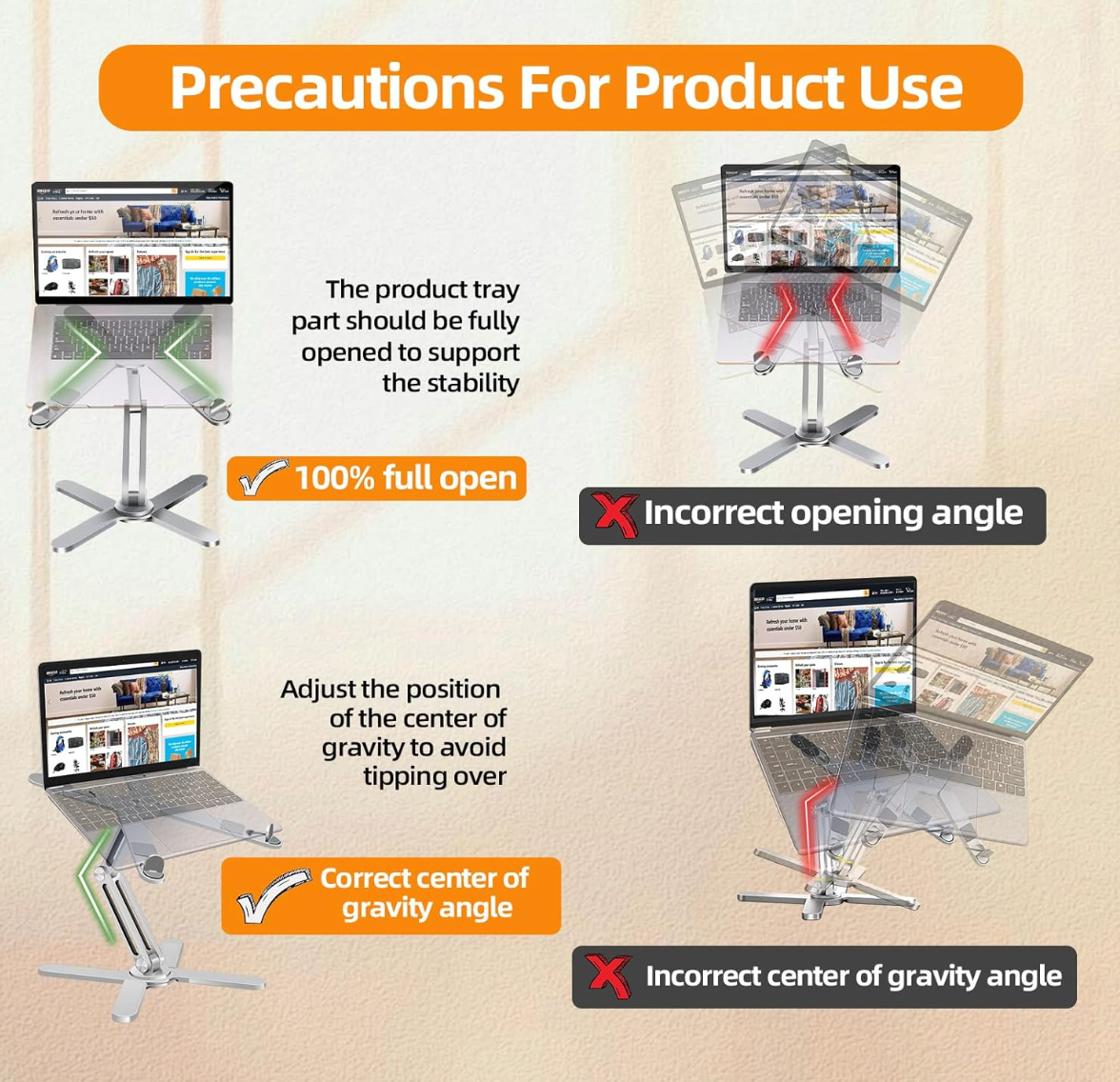 Ergonomic 360° Rotating Aluminum Laptop Riser