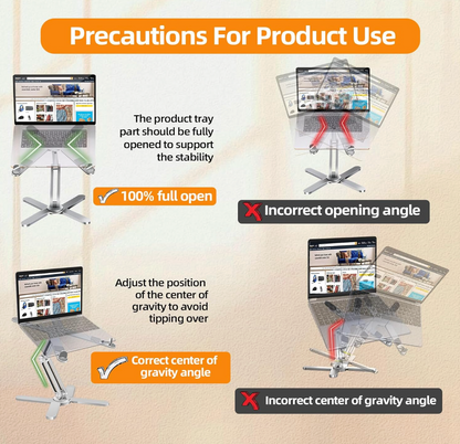 Ergonomic 360° Rotating Aluminum Laptop Riser